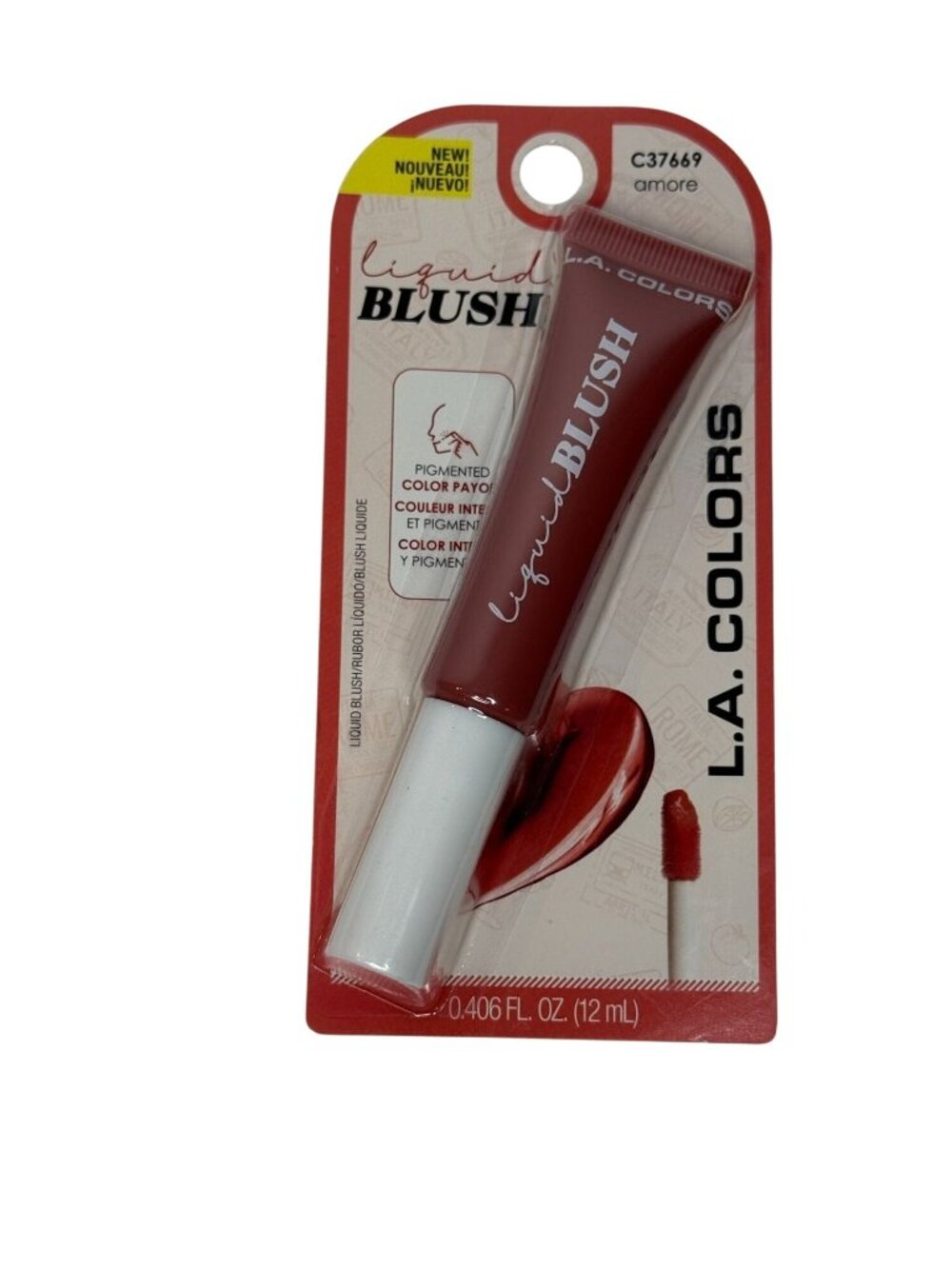 LA Colors Liquid Blush Amore Soft Dewy Finish Buildable Pigment Makeup New